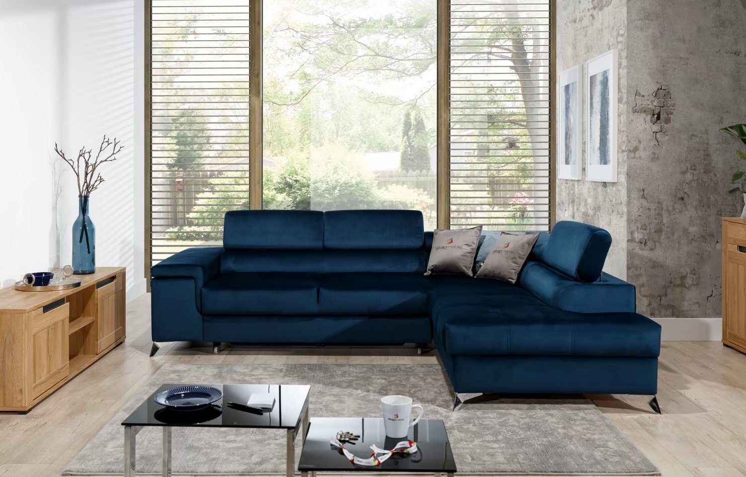 Sofas L Form Sofa Couch Polster Wohnlandschaft Design Ecksofa Textil Neu Sofort