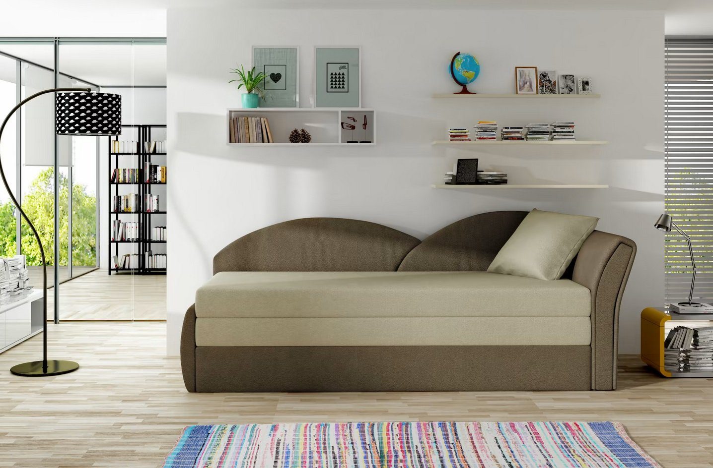 Design Sofa Schlafsofa Bettfunktion Couch Polster Textil Sofas Neu Sofort