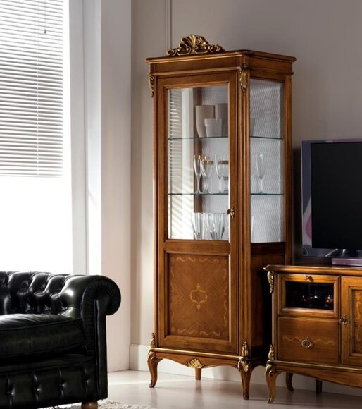Wohnzimmer Sideboard Holzschränke Glasvitrine Vitrine Esszimmer Sideboard