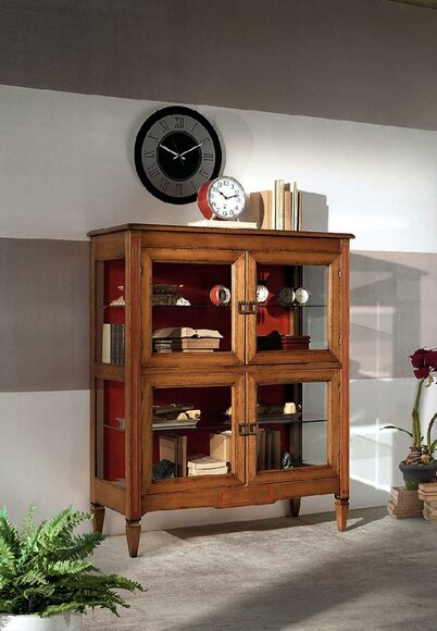 Wohnzimmer Anrichte Glas Schrank Vitrine Esszimmer Holz Schränke Möbel