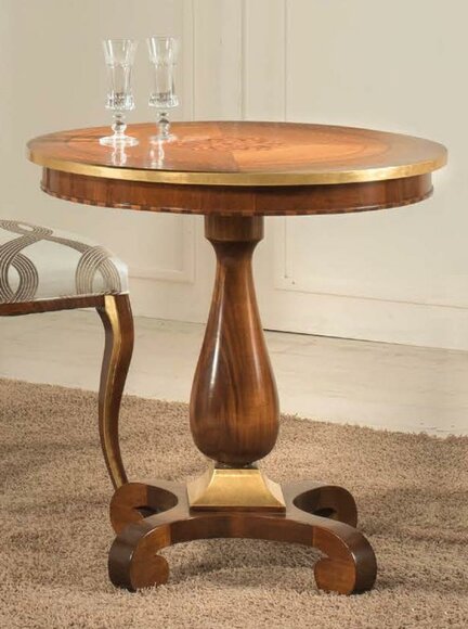 Esstisch Luxus Rund Tisch Massiv Holz Italien Esszimmer Tische Runde Möbel