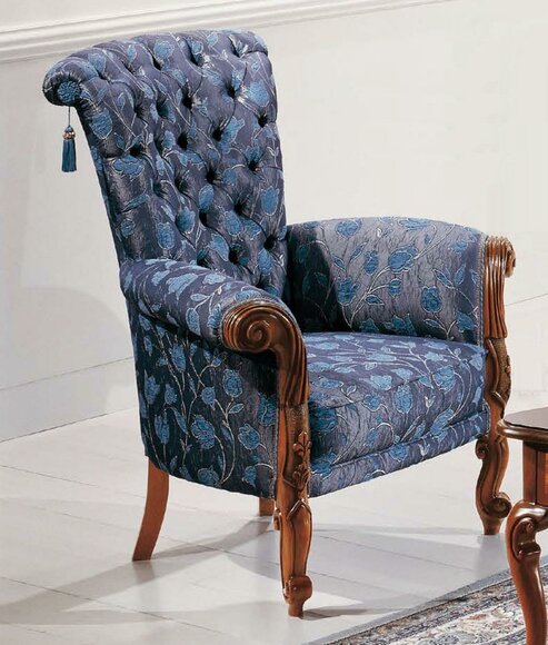 Italien Sessel Sofa Polsterung Design Textil Einsitzer Polsterung Sitz Sofas 1er