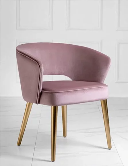 Luxus Esszimmerstuhl Stuhl Sessel Clubsessel Stoff Esszimmer Rosa