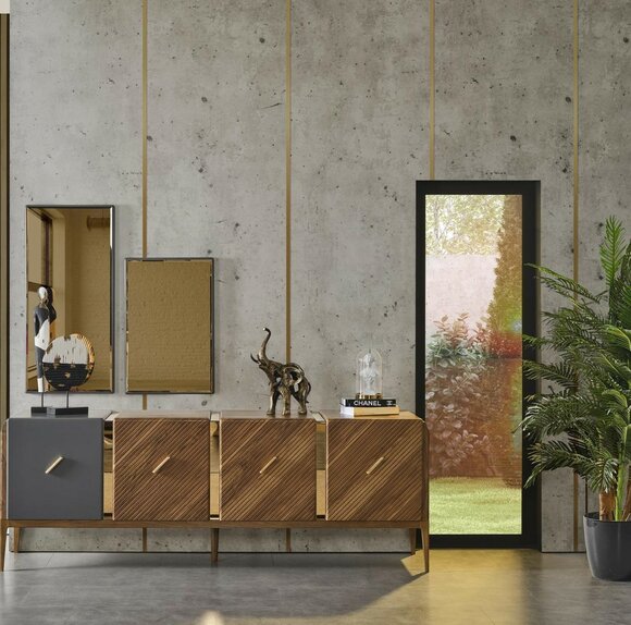 Sideboard Kommode Luxus Schränke Kommoden Wohnzimmer Holz Braun Möbel
