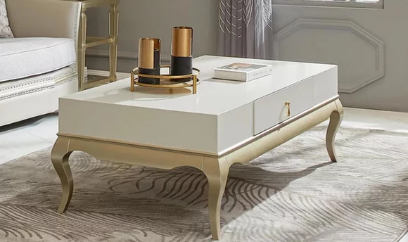 Couchtisch Tisch Beistelltisch Wohnzimmertisch Holz Weiß Holztisch