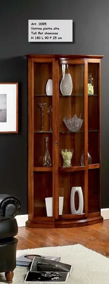 Klassische Braun Vitrine Französischer Stil Möbel Kommode Glasschrank