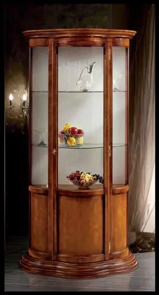 Glasschränke Luxus Sideboard Schränke Braun Vitrine Italienische Möbel