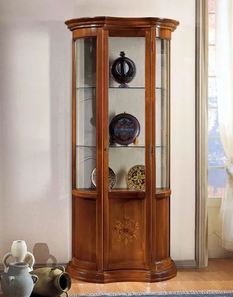 Luxus Holz Vitrine Design Anrichte Schränke Braun Italienische Möbel
