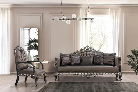 Luxus Chesterfield Sofagarnitur 3+1 Sitzer Klassische Sofa Barock