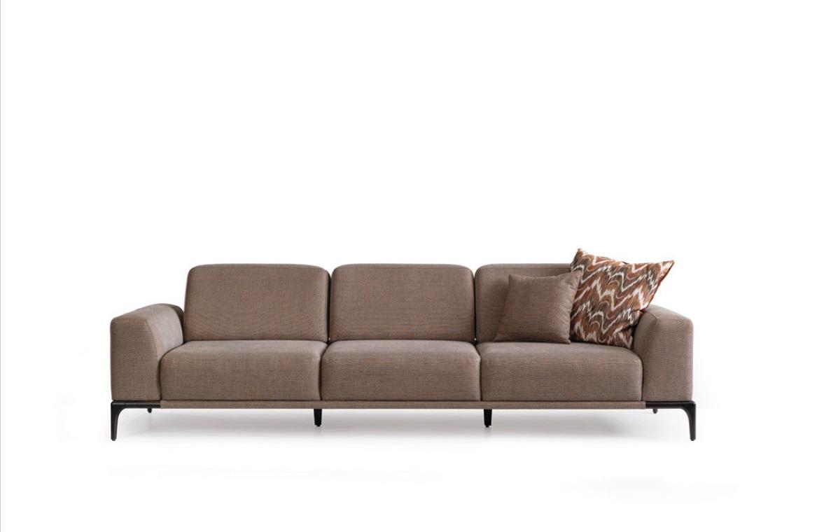 Wohnzimmer Dreisitzer Sofa 4 Sitzer braun Sofas Couch Luxus