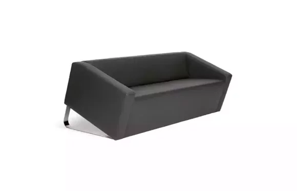 Stilvolles Sofa Büro Dreisitzer Textilcouch Wohnzimmermöbel