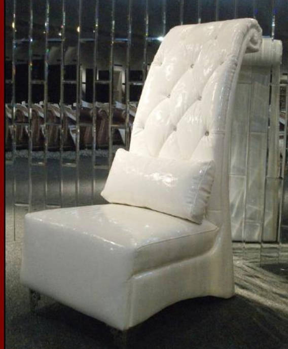 Luxus Sessel Chesterfield Kunstleder 1 Sitzer Weiß Sessel Lounge