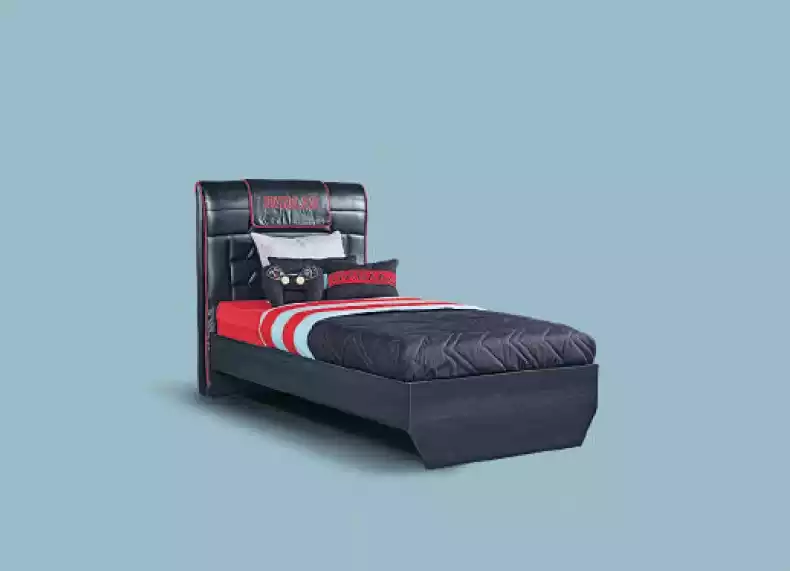 Designer Betten Kinderbett Jugendbett Holzmöbel mit weicher 120x200cm