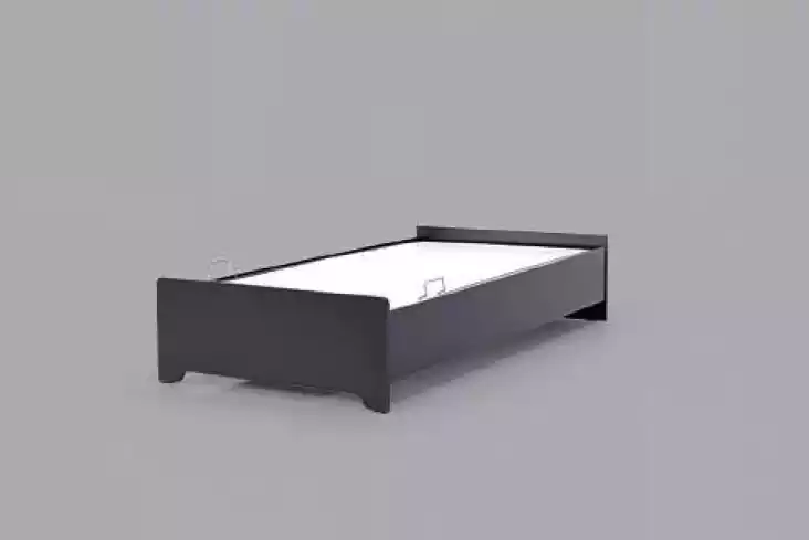 Designerbetten Kinderbett schwarz modernes Jugendbett 100x200cm