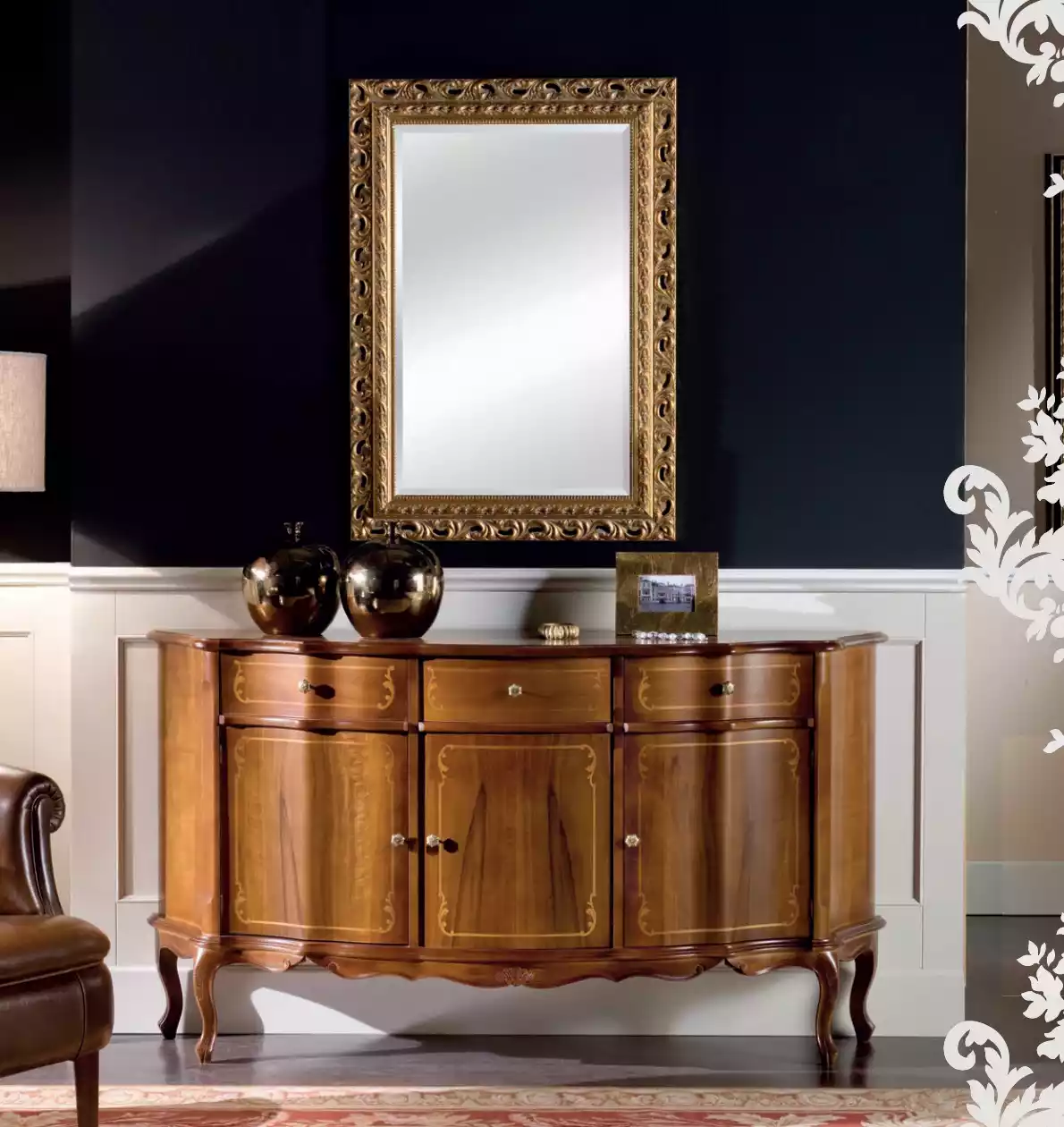 Kommode braunes Sideboard Wohnzimmermöbel Lowboard Kommoden Sideboards