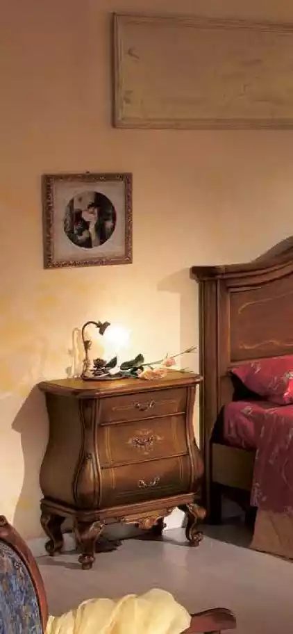 Schlafzimmer Beistelltisch luxus Nachttisch Art deco stil holz hotel