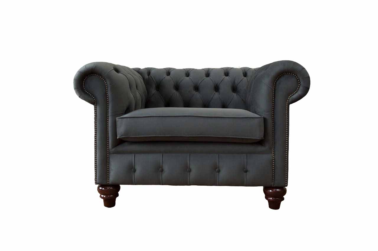Chesterfield Design Sofa Sessel Couch Polster Luxus Textil 1 Sitzer