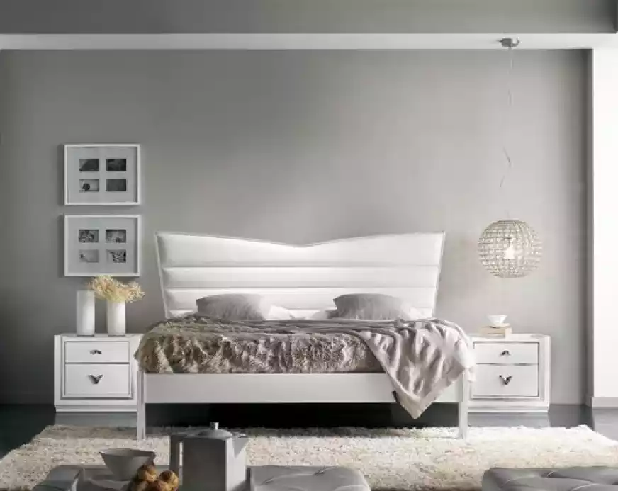 Design Möbel Bett 2x Nachttische 3 tlg Schlafzimmer Set Luxus Betten Neu