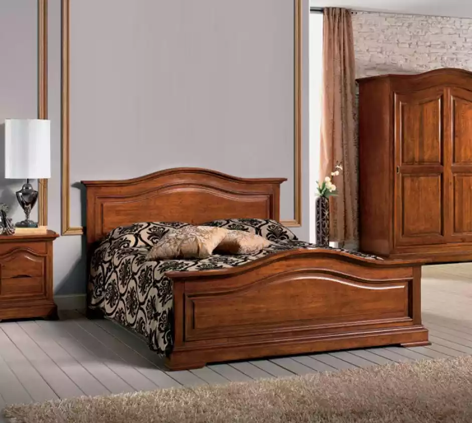Doppel Bett Italienische Möbel Luxus Bettrahmen Holz Schlafzimmer Neu