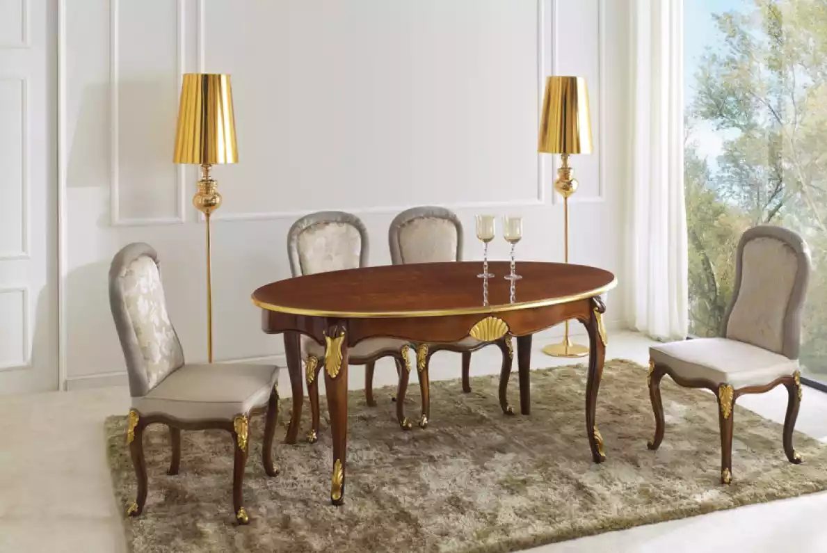 Esszimmer Set Luxus 4x Stühle Essgruppe Garnitur Klassischer Möbel