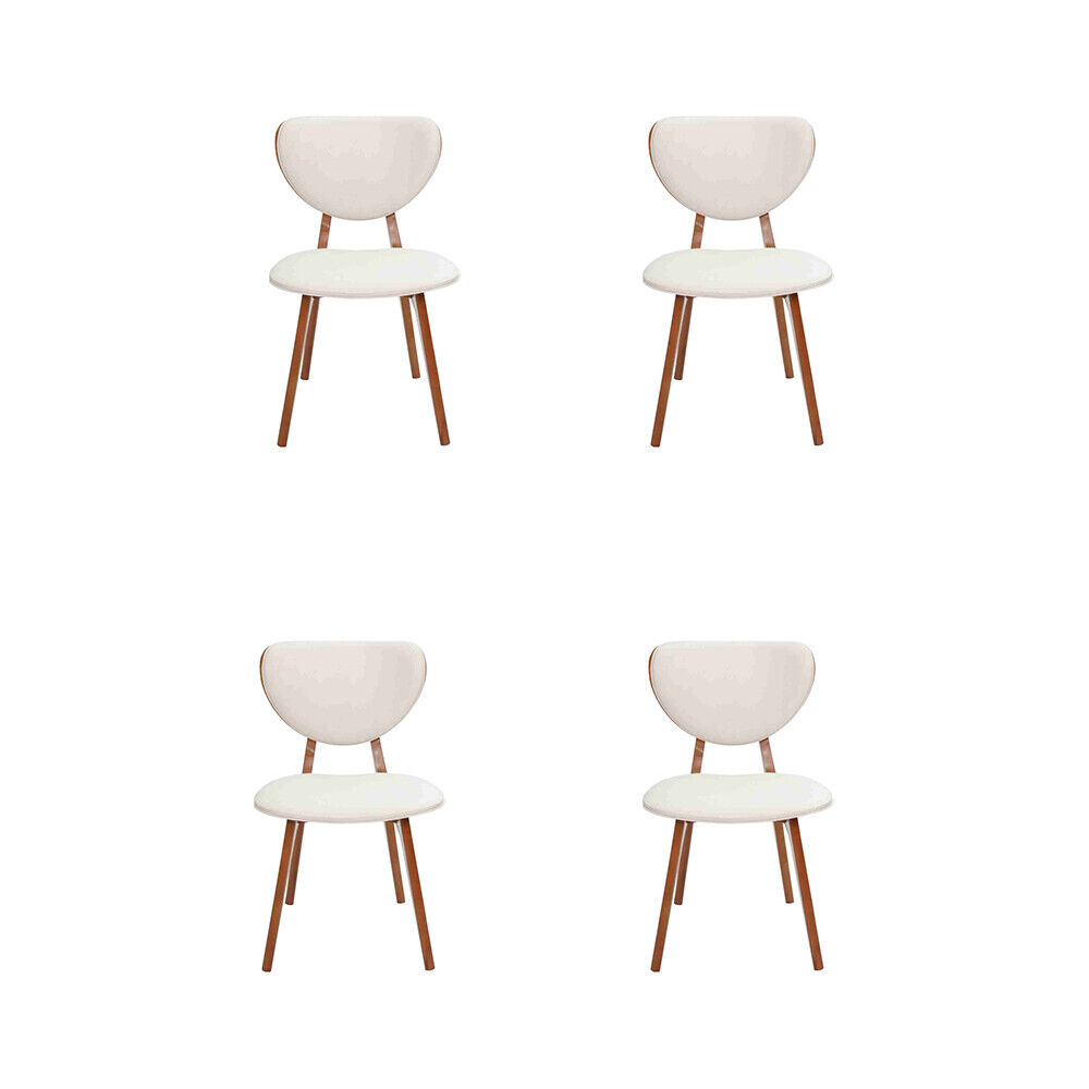 Moderner Esszimmerstuhl Weißer 4x Stühle Holzstuhl Einsitzer Stühle neu