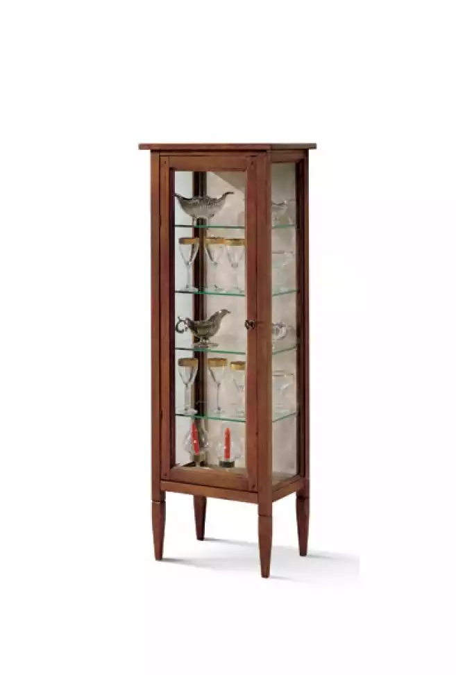 Klassische Vitrine Kommoden Vitrinenschrank Schrank Glasschrank Braun