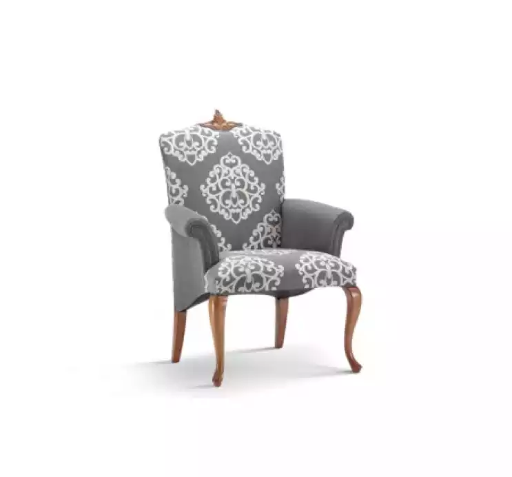 Sessel Wohnzimmer Design Elegantes Möbel Grau Klassisch 1 Sitzer Luxus