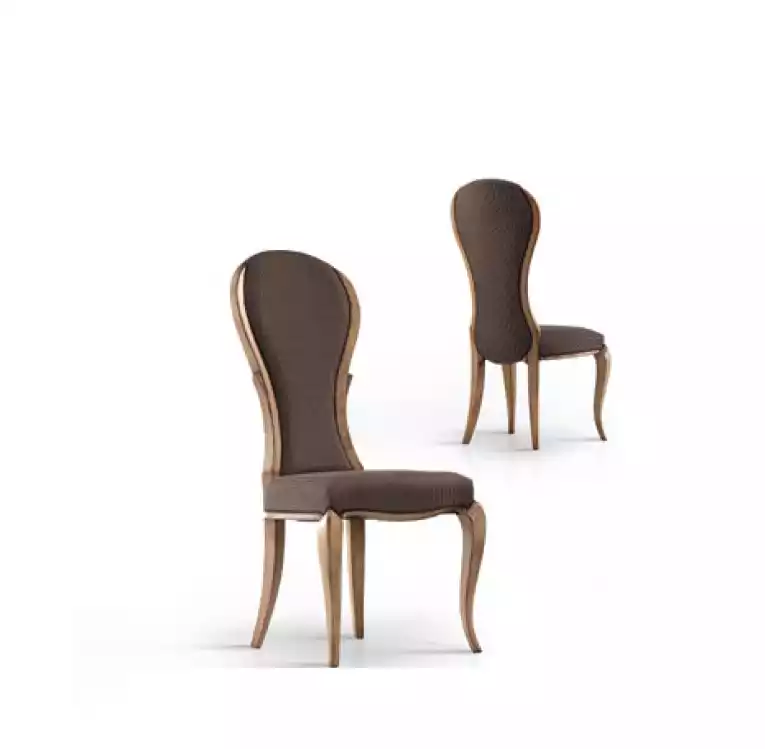 Esszimmerstuhl Luxus Design Holzstuhl Braun Italienische Stil Möbel Neu