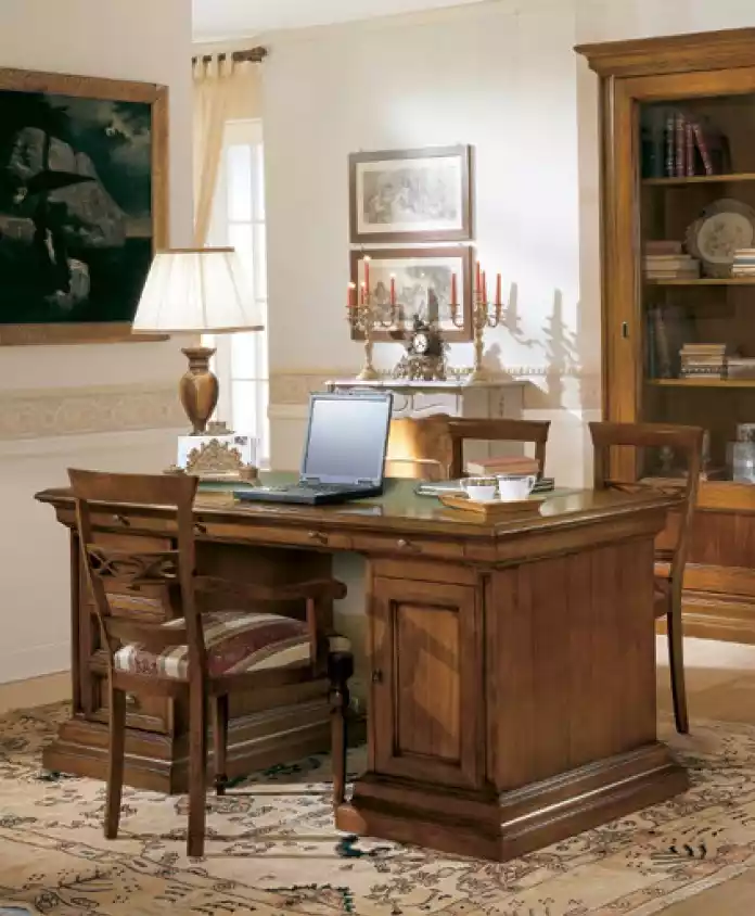 Schreibtisch Computertisch Klassische Design Wohnzimmer Braun Tisch