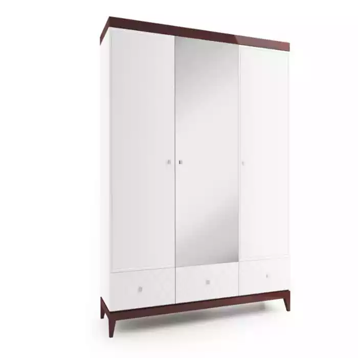Designer Hochglanz Kleiderschrank Schränke Schlafzimmer Möbel Holz Luxus Weiß