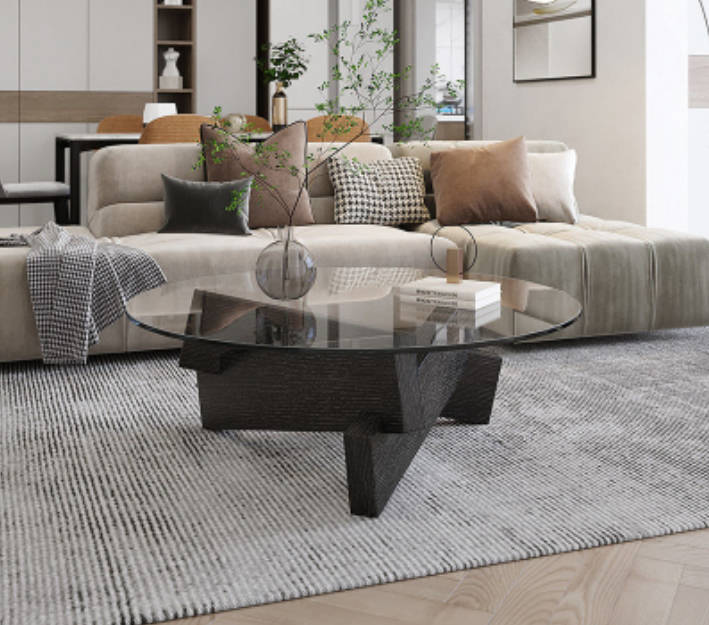 Couchtisch Design Möbel Luxus Neu schwarz Modern Wohnzimmer Holz Glas