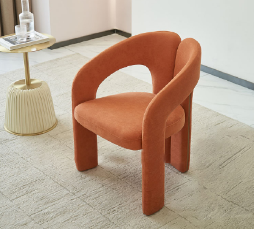 Oranger Sessel Wohnzimmer Stuhl Einsitzer Polster Sitzmöbel Lounge Relax