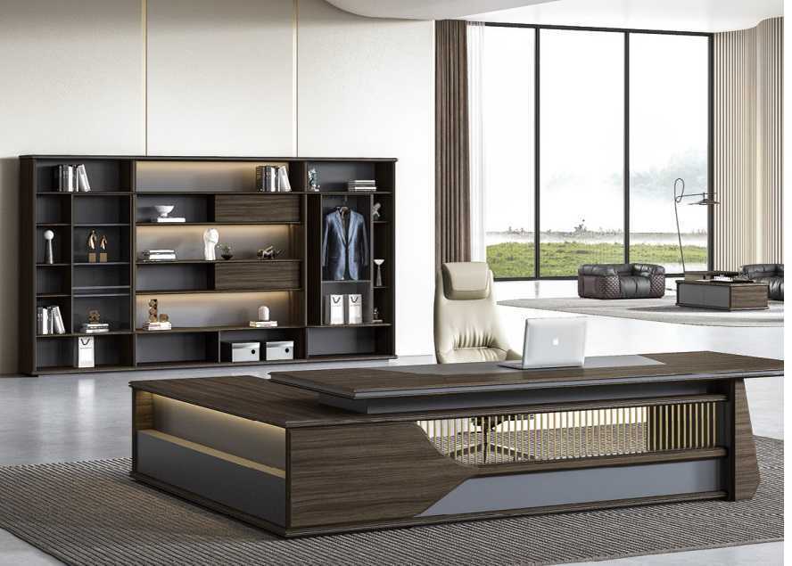 Eckschreibtisch Büro Einrichtung Chef Zimmer Möbel Design Schreibtisch
