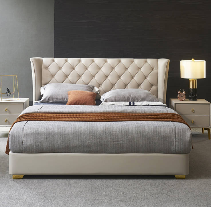 Chesterfield Design Bett Schlafzimmer Kunstleder Polster 180x200 Neu