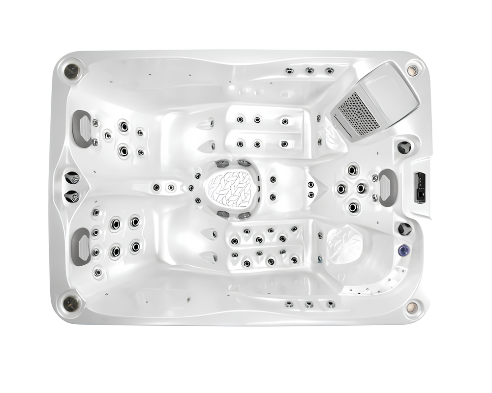 Hydromassagewanne Whirlpool Spa Pool Outdoor Massagebad Blubberbad 216x156 cm