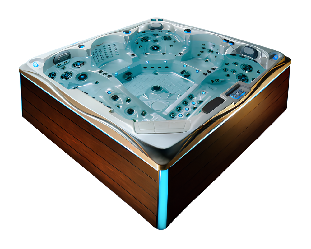 Sprudelbad Whirlwanne Whirlpool Außenwhirlpool Hydromassagewanne 230x230cm