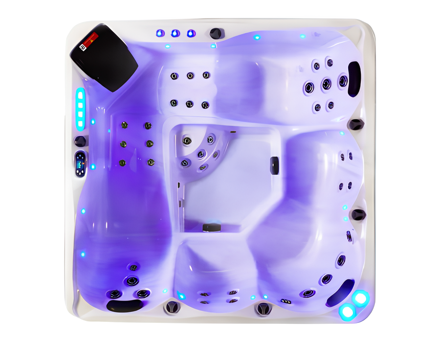 Whirlwanne Außenwhirlpool Whirlpool Hydromassagewanne Sprudelbad 200x200 cm