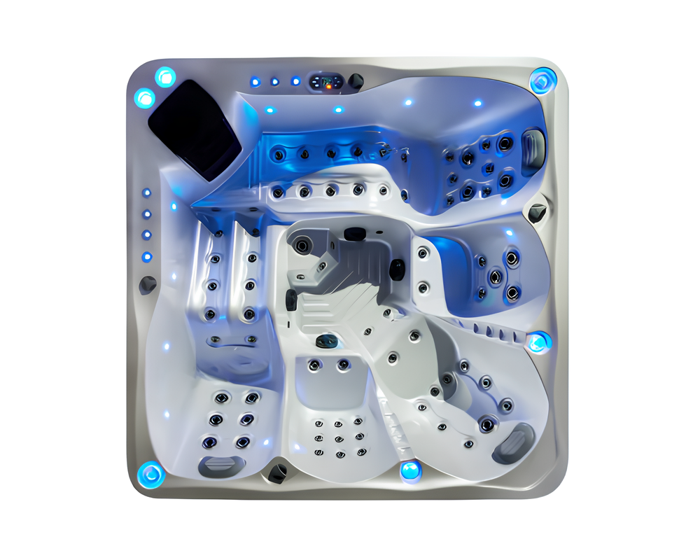 Whirlpool Whirlwanne Relaxpool Außenwhirlpool Hydromassagewanne 210x210 cm