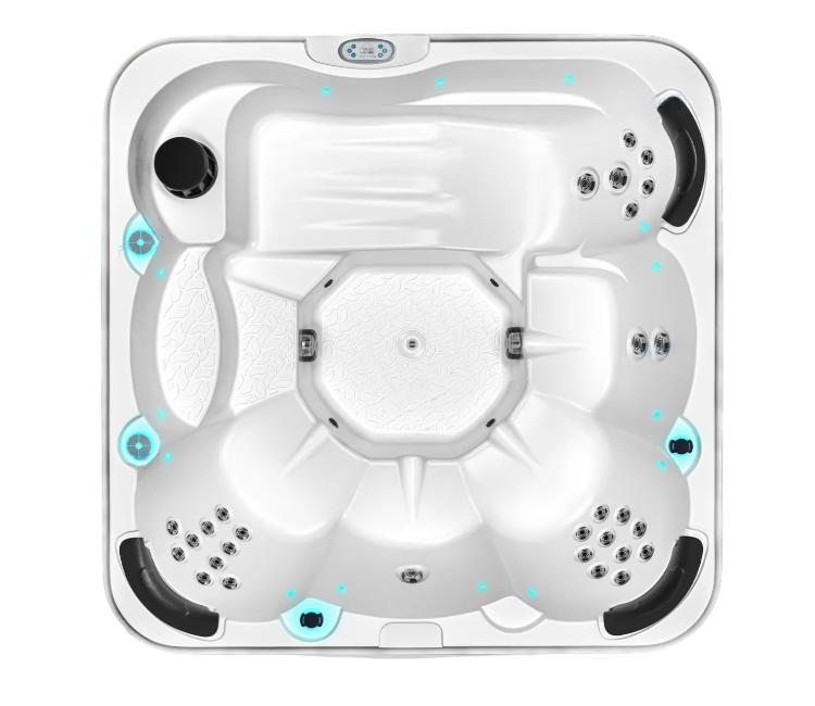 Outdoor Acryl Spa Whirlpool Whirlwanne Relaxpool Blubberbad 215x215 cm