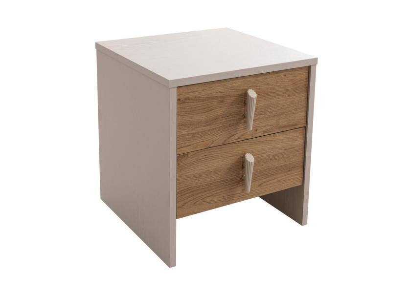 Eleganter brauner Nachttisch aus Holz im modernen Design