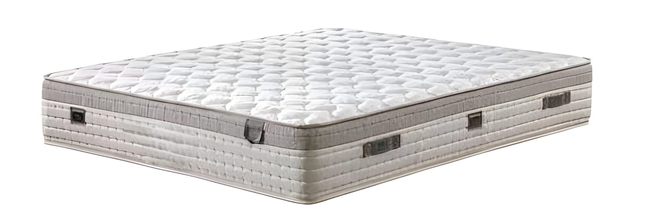 Weiße Textilmatratze mit Komfort und Unterstützung