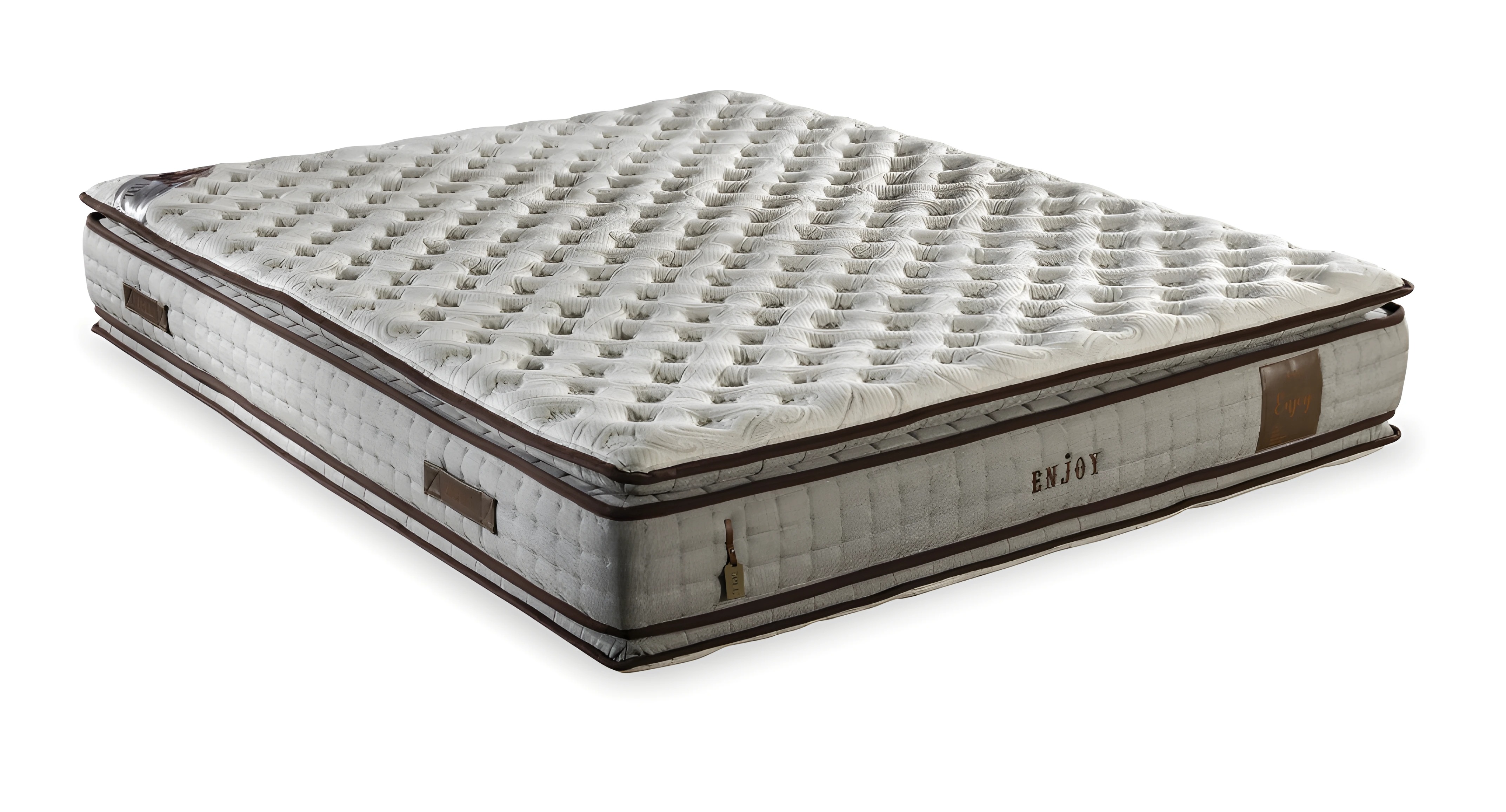 Weiße Textilmatratze in modernem Design für erholsamen Schlaf