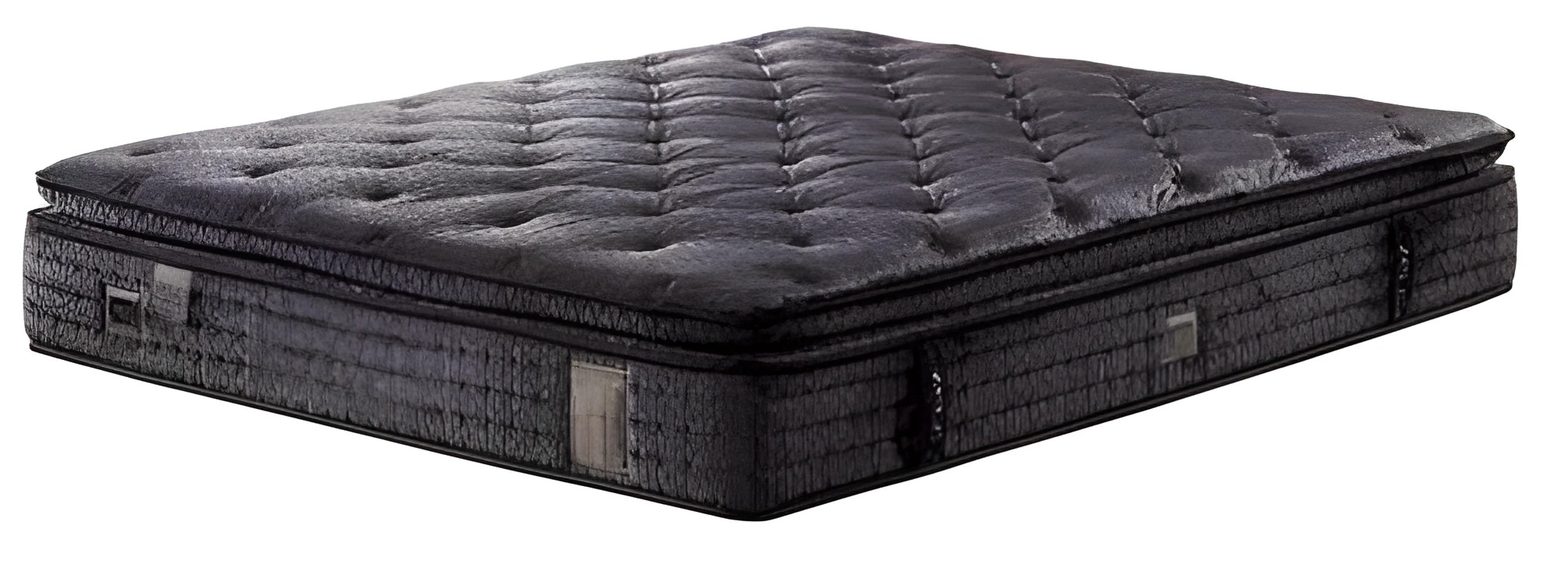 Schwarze Matratze aus Textil mit elegantem Design für komfortablen