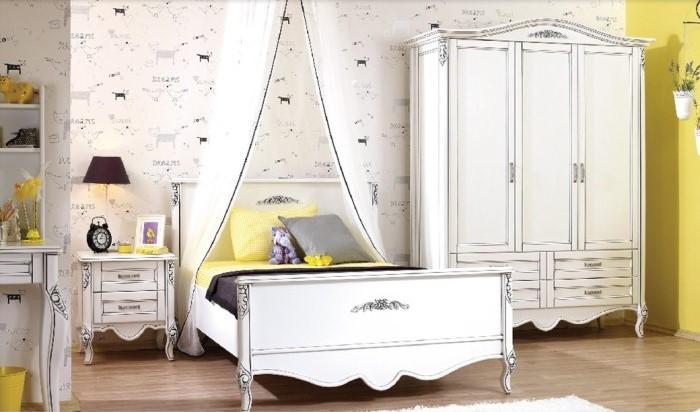 Kinderzimmer-Set in Weiß aus Holz mit modernem Design