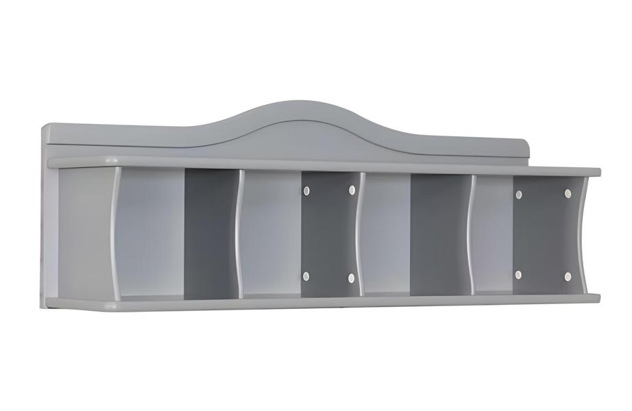 Wandmodul aus Holz in Grau modern, elegantes Stauraummöbel