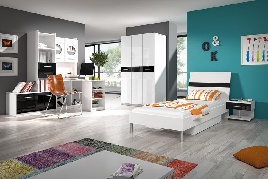 Jugendzimmer 5 tgl. Komplett Kinderzimmer Bett Schrank Schreibtisch Möbel