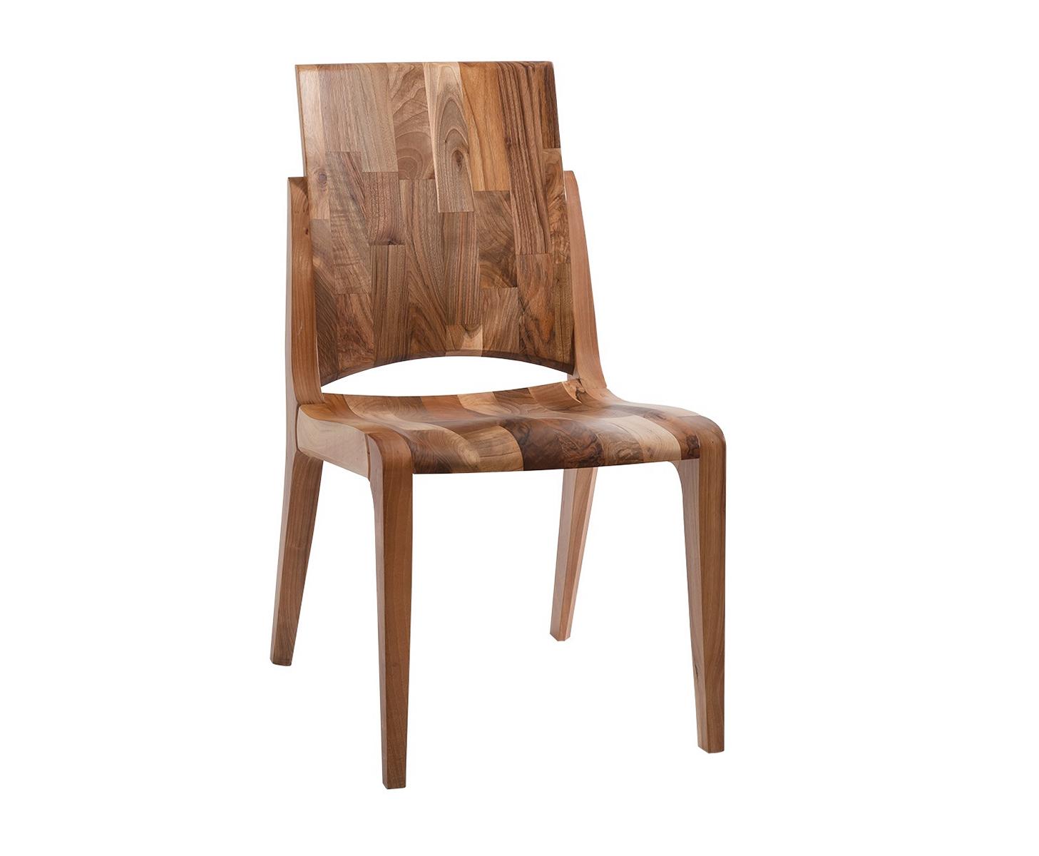 Brauner Holzstuhl Elegant Modern Sitzmöbel für Wohnzimmer