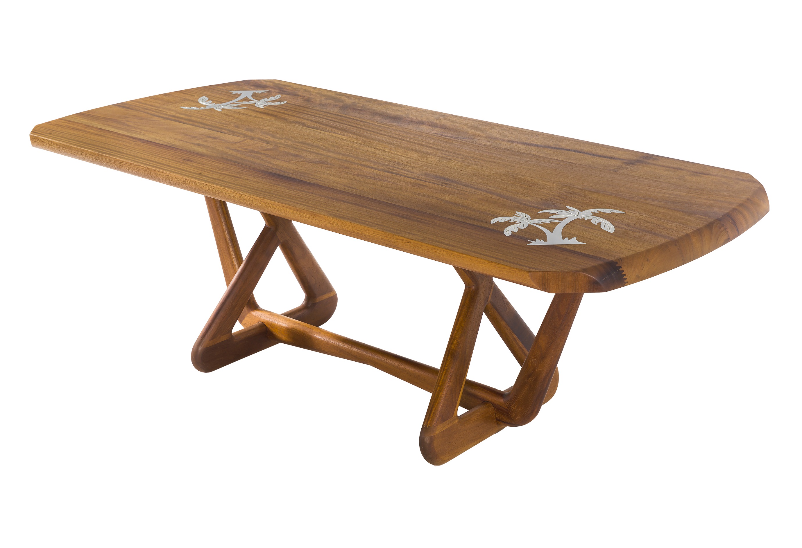 Moderner Couchtisch aus Holz in Braun-Optik