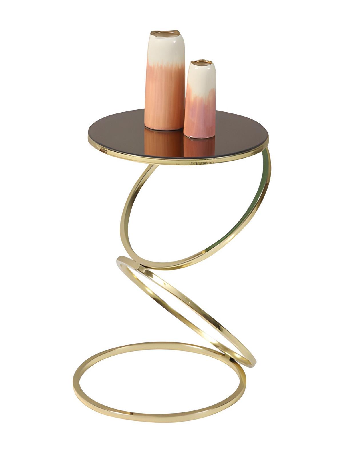 Runder Design-Tisch aus Metall und Glas – stilvoll und modern