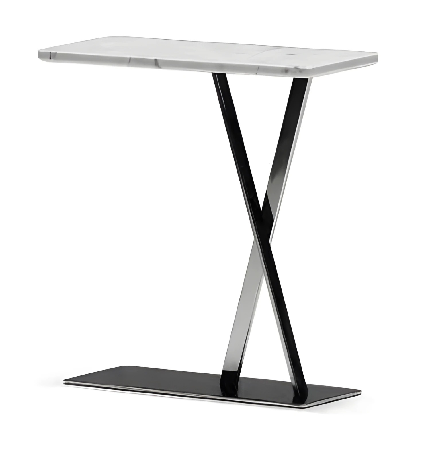 Moderner grauer Couchtisch aus Metall